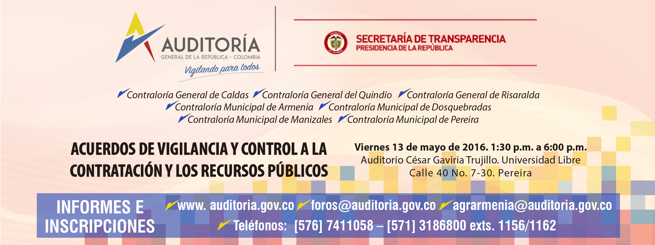 Acuerdos de vigilancia y control a la contratación y los recursos públicos. Pereira