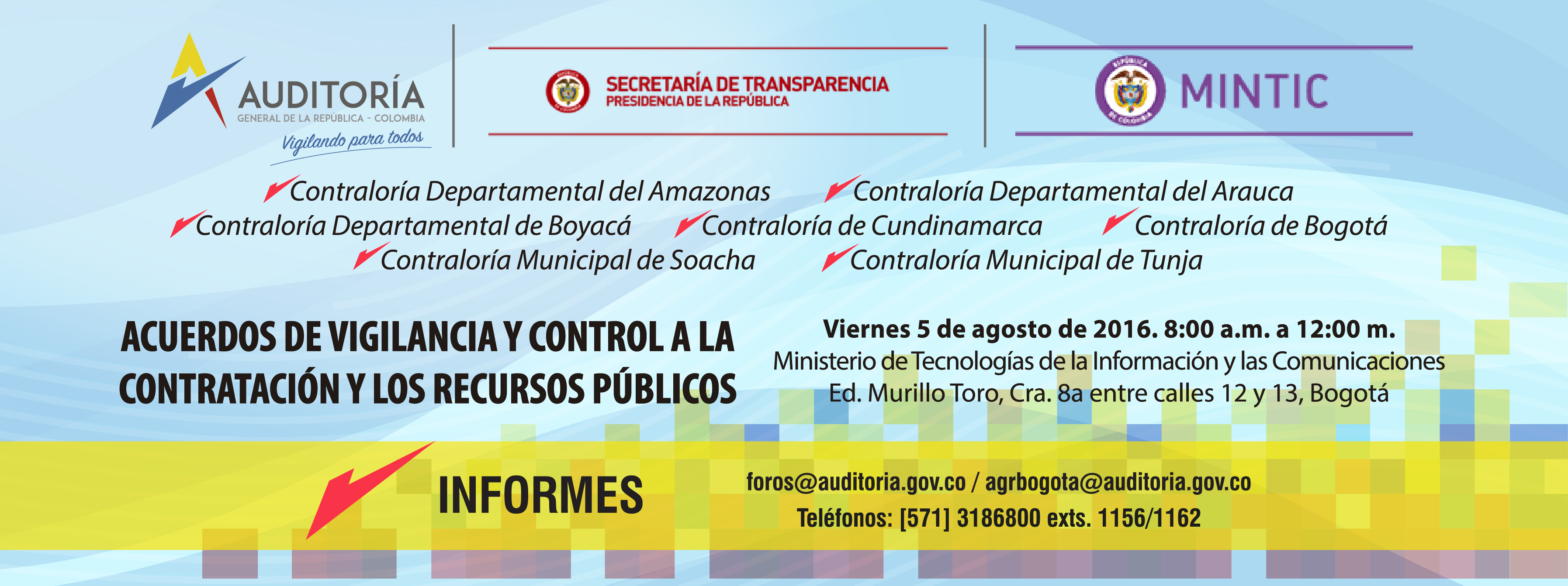 Acuerdos de vigilancia y control. Bogotá